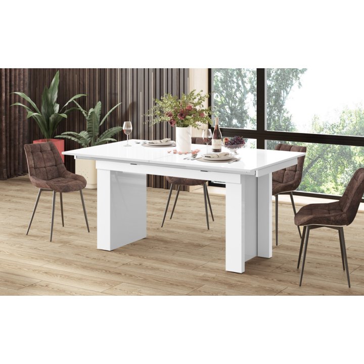 Stół Rozkłady Magro 170 Venatino Dark Mat+Biały Super Print (Hg/Mat)